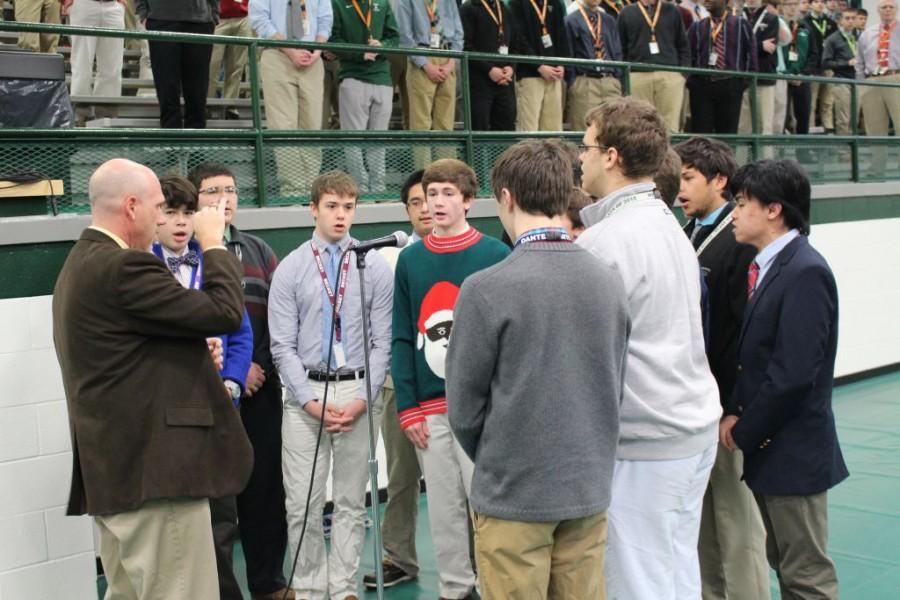 The champion football Rocks were honored at an assembly Dec. 11.