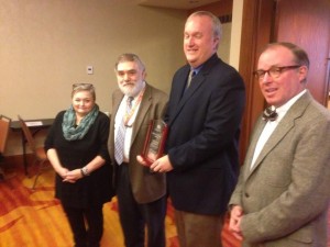 Mrs. Susan Lococo, left, Mr. Tony Lococo H’03, Mr. Greg Hall ’89 and Mr. Duane Bonifer ’86. 