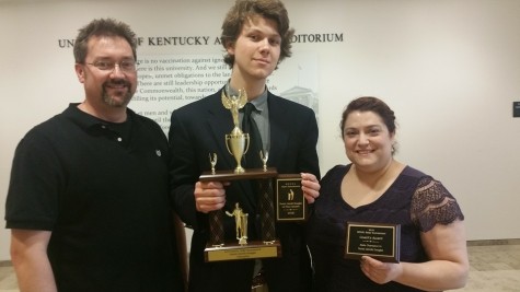 Mr. Randy Perkins (coach), Jacob Romines, Ms. Amy Zuccaro (coach)