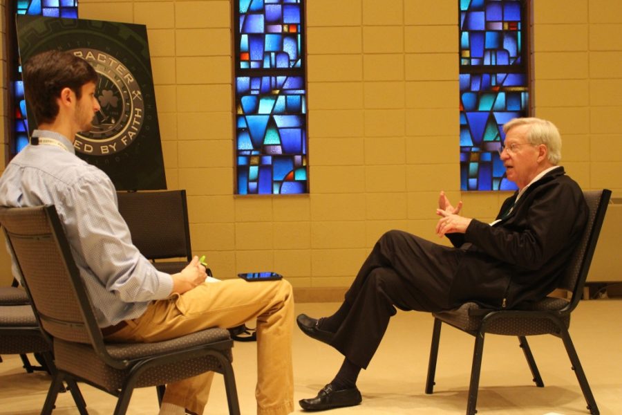Trinity Chaplain Fr. Dave Zettel speaks with ECHO reporter Connor Rafferty about faith at Trinity. 
