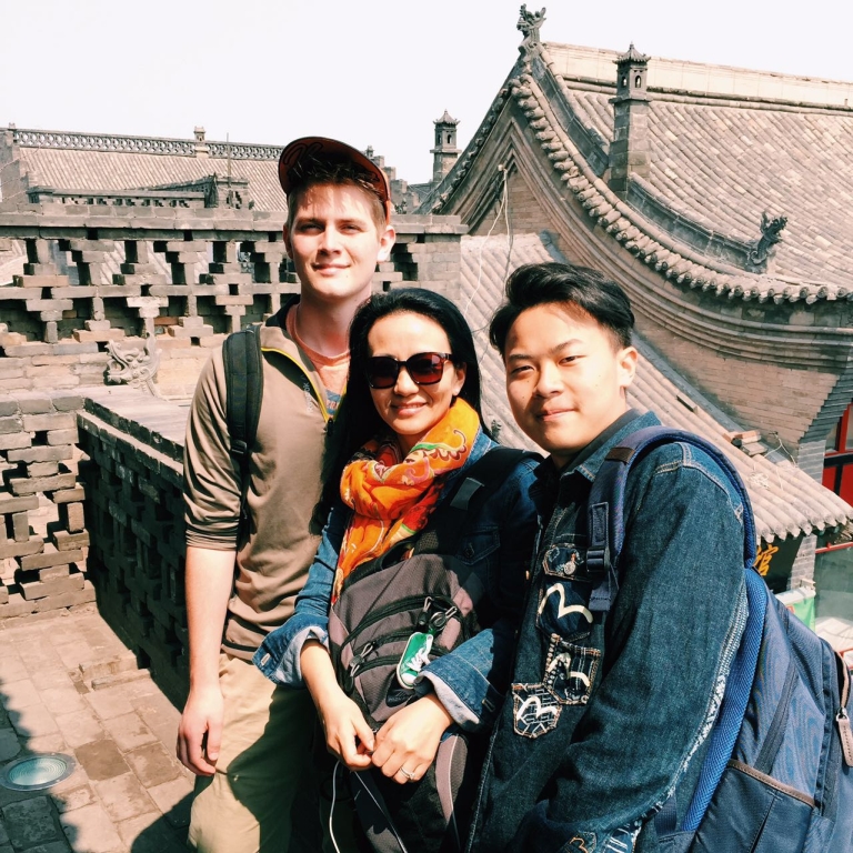 Trinity senior Aaron Reilly is part of a group that traveled to China during spring break.  Teacher Mrs. Jocelyn Shi  coordinated the trip. 