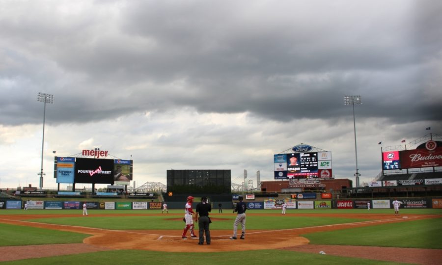 An overcast day at a Bats game against Scranton.