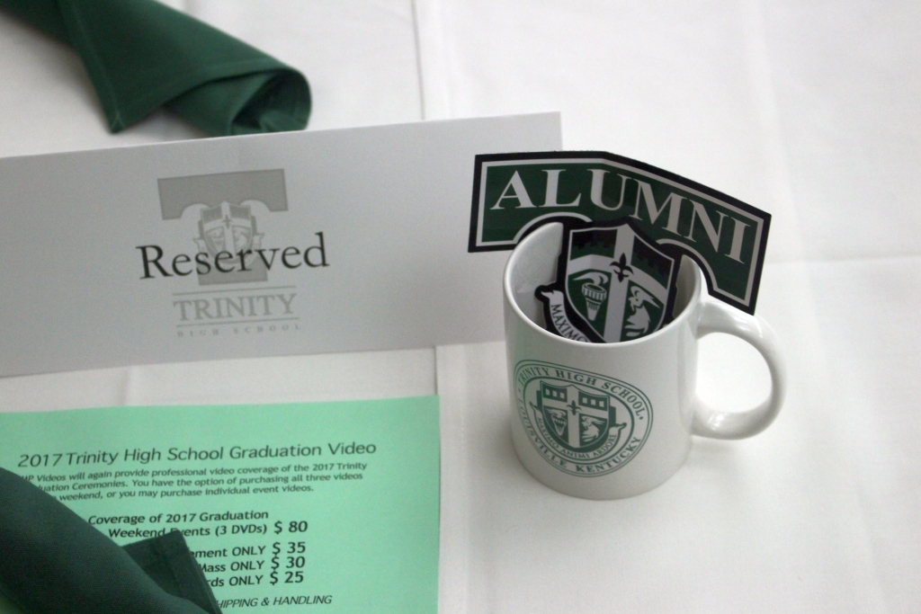 Trinitys 61st annual Awards Assembly began with a breakfast sponsored by the Alumni Association. 