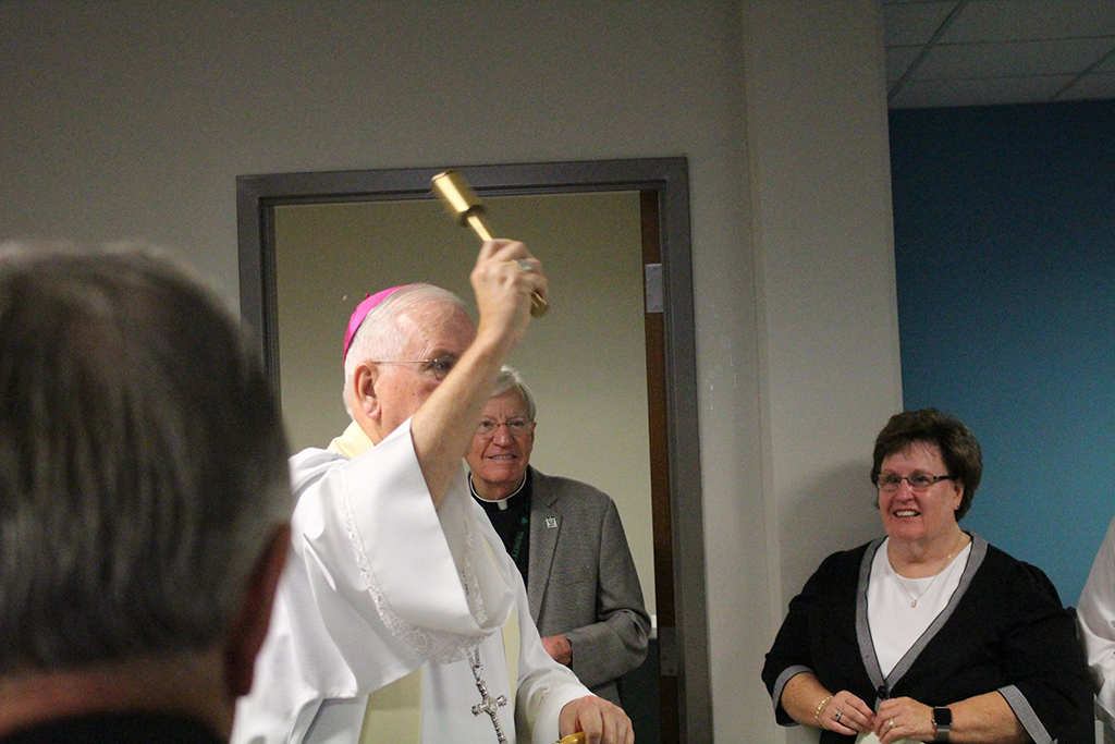Renovated Technology Center Receives Archbishops Blessing