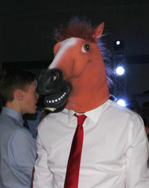 Students and horses attended the annual Winter Dance. 
