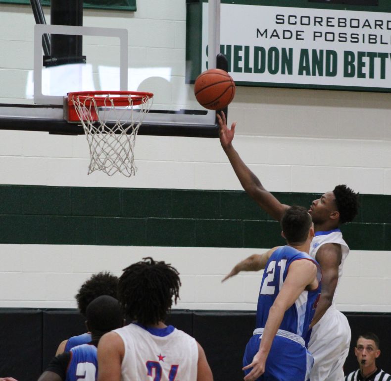 Trinity senior David Johnson soars during the junior Kentucky All-Stars game during the summer of 2018. 