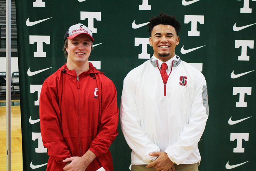 Trinity seniors Jacob Dingle and Stephen Herron