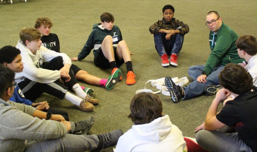 Trinity freshmen from Flannan and Gonzaga houses took part in recollection day activities in the Convocation Hall and the Chapel. 