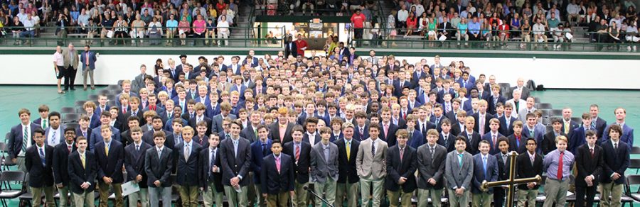 The+Class+of+2023+attended+the+seventh+annual+Freshman+Academic+Convocation+Aug.+14+in+Steinhauser+Gymnasium.+