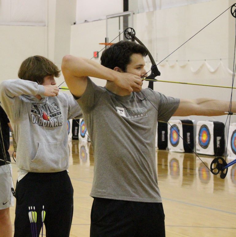 Trinity archers put is practice time on Tuesday and Thursday evenings. 