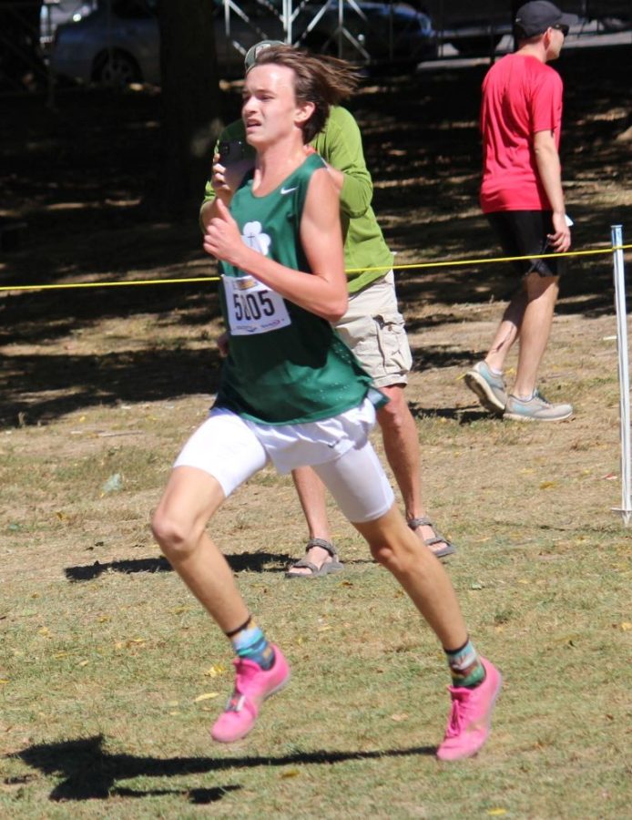 Sophomore Eli Oetken finished first in the Class 3A, Region 4 race. 