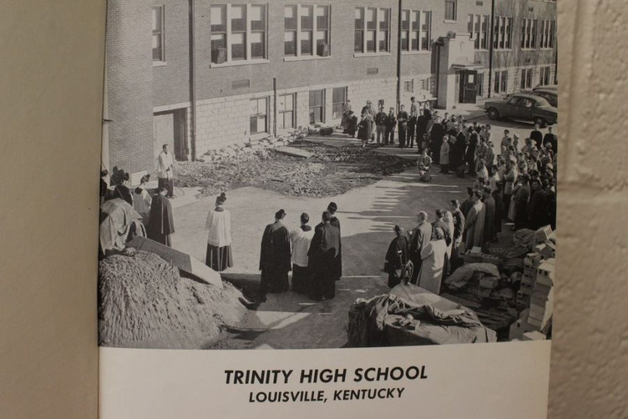 The first edition of Trinitys yearbook, the Shamrock was published in 1957. This photo appears on the title page. 