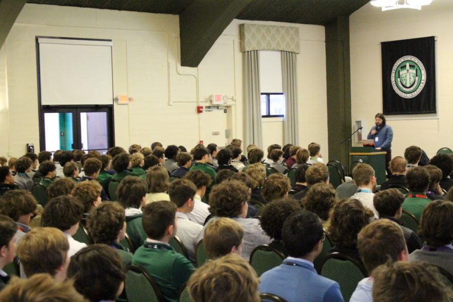 Trinity sophomores attended a talk by Mr. Michael Garrett about social media. 
