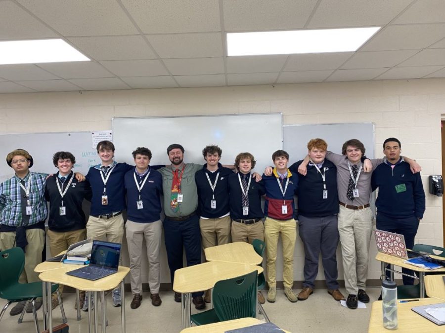 With the exception of Isaiah Mosby (far right), who came in as a transfer student Mr. Jeff Hurt called practically bi-lingual, all of these guys took fours years of German with Hurt. 