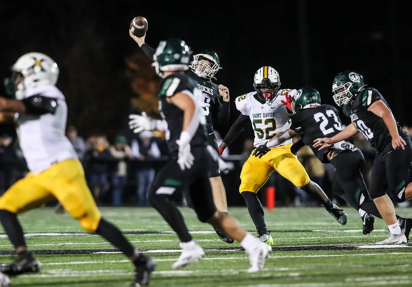 Zane Johnson in the rivalry game 2023. Credit: Courier Journal